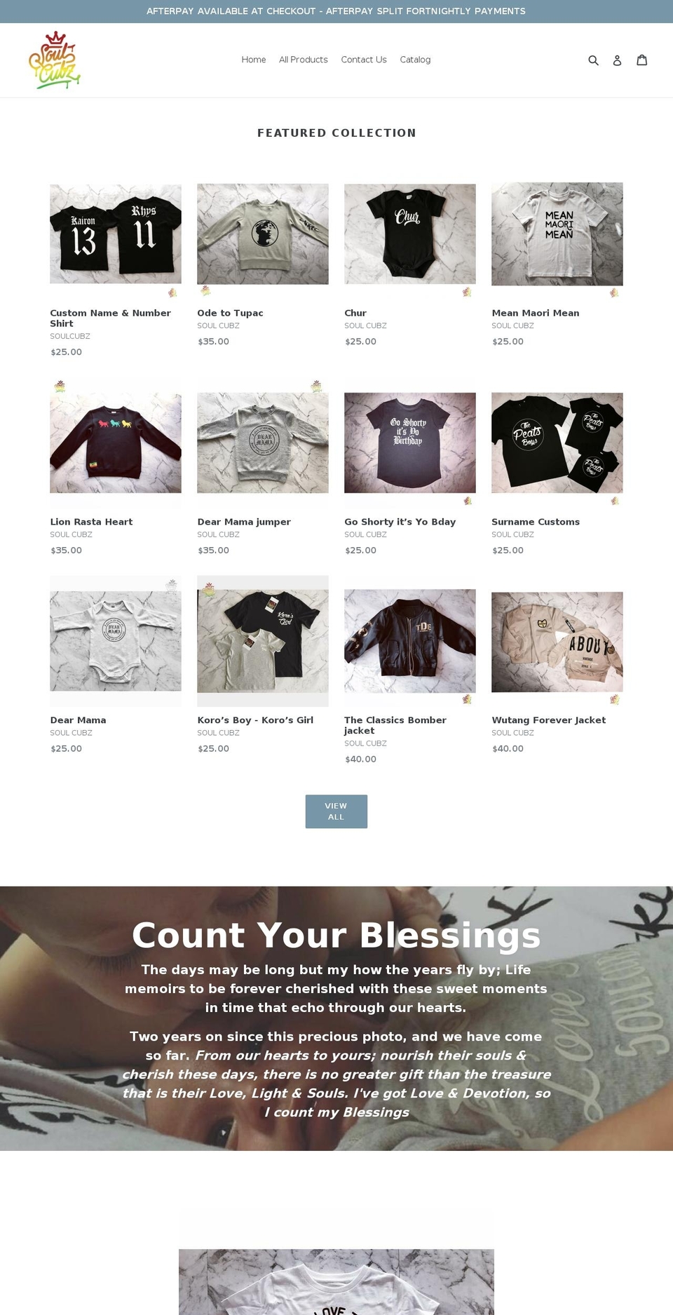 soulcubz.com — Shopify storefront screenshot