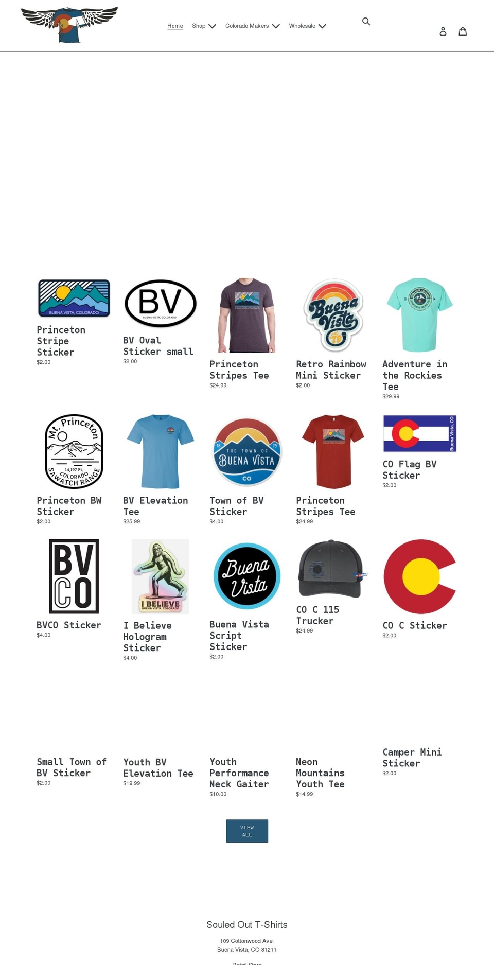 souledouttshirts.com shopify website screenshot