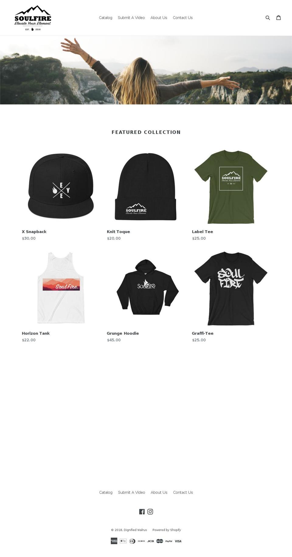 soulfireapparel.com — Shopify storefront screenshot