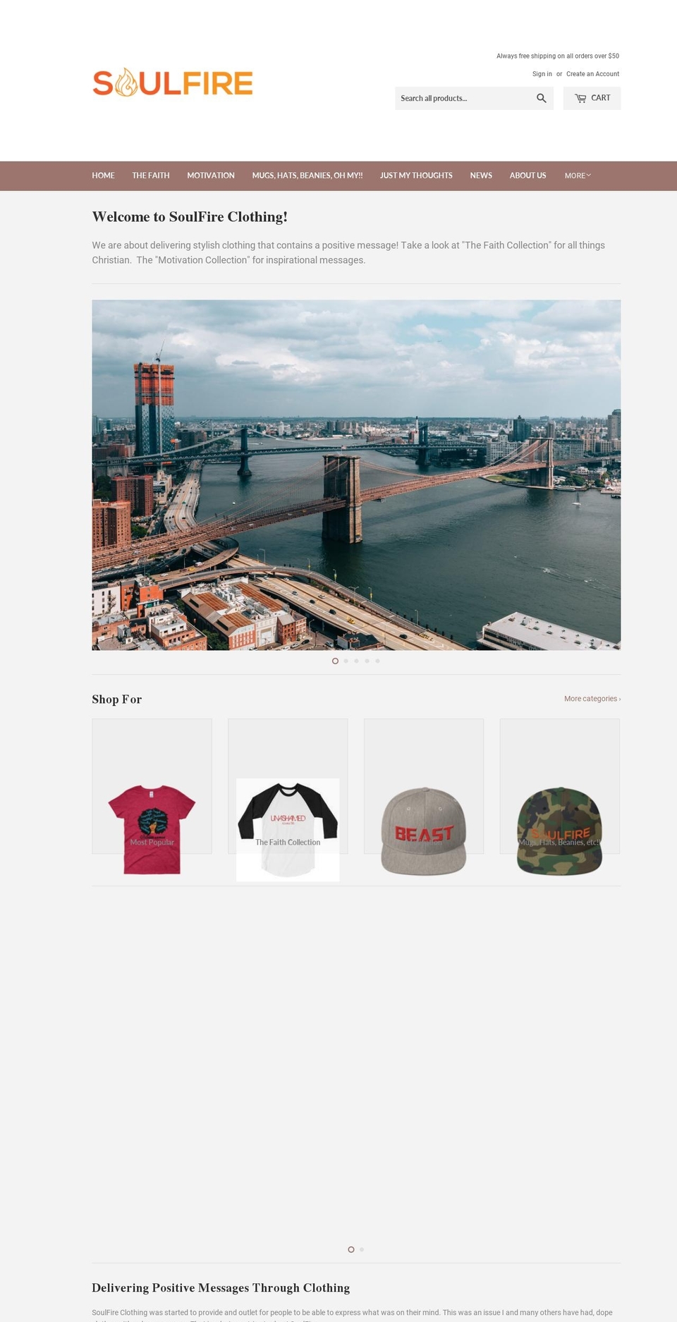soulfireclothing.com shopify website screenshot