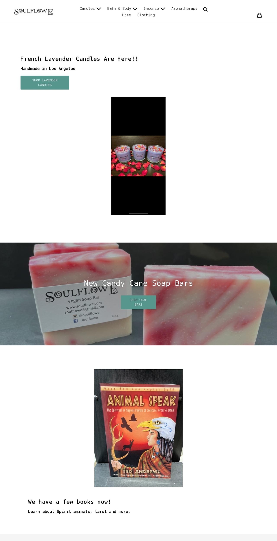 soulflowe.com shopify website screenshot