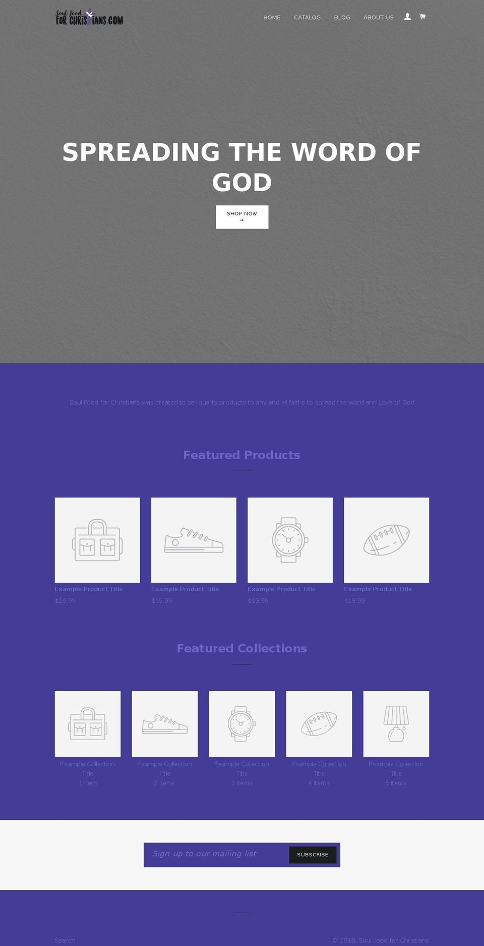 soulfoodforchristians.com shopify website screenshot