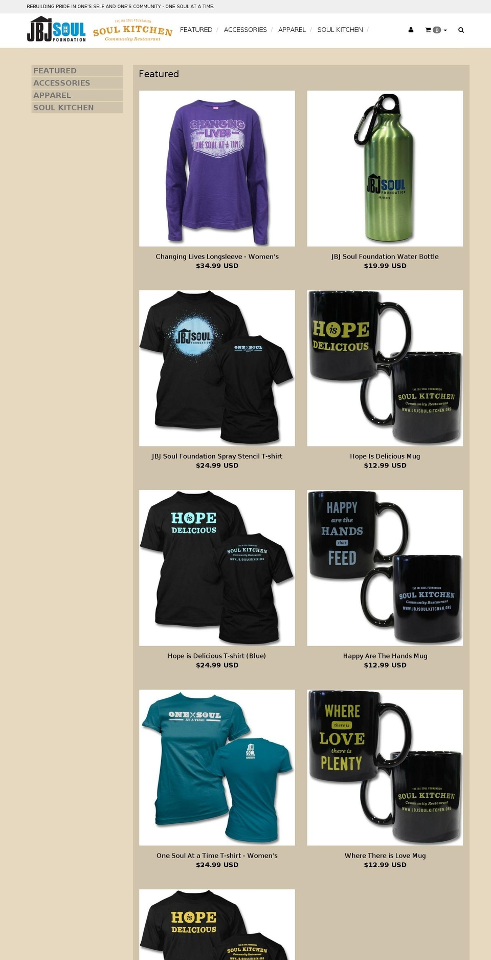 soulfoundationofficialmerch.com shopify website screenshot