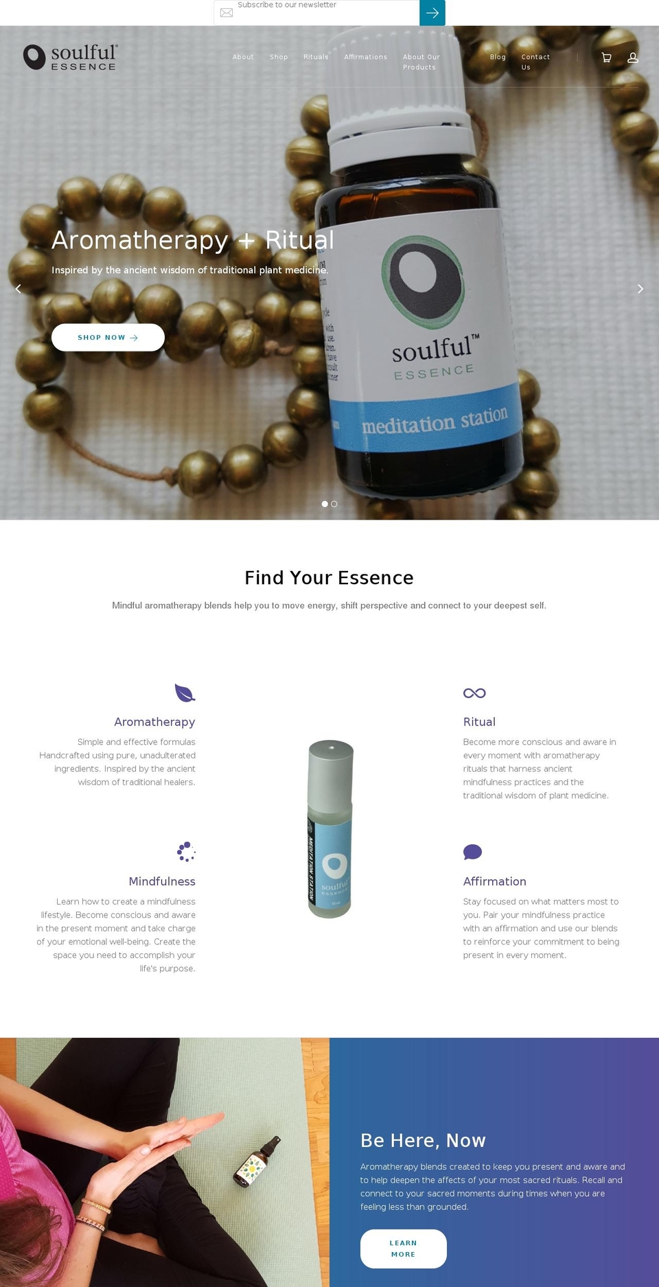 soulfulessence.com shopify website screenshot