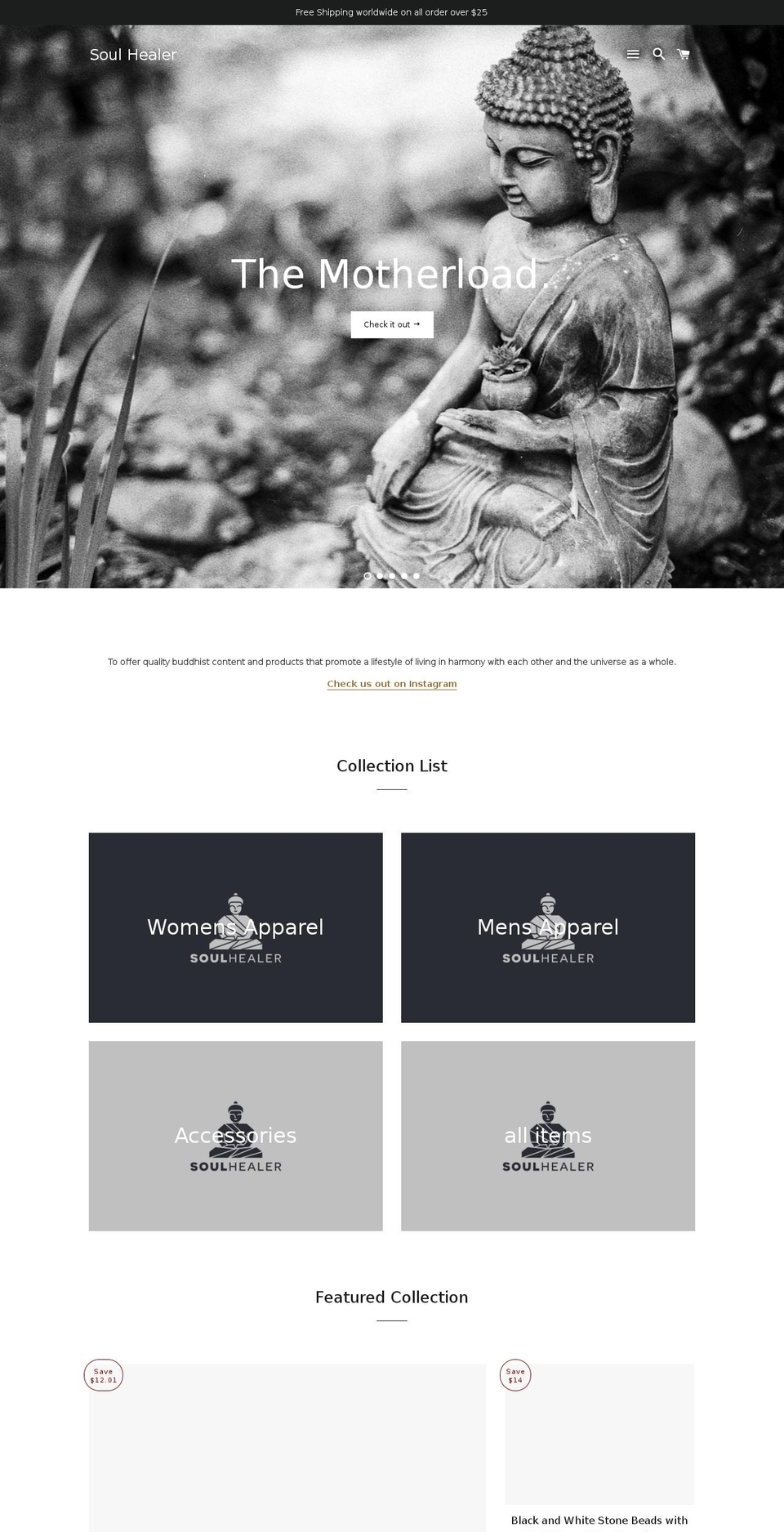 soulhealercompany.com — Shopify storefront screenshot