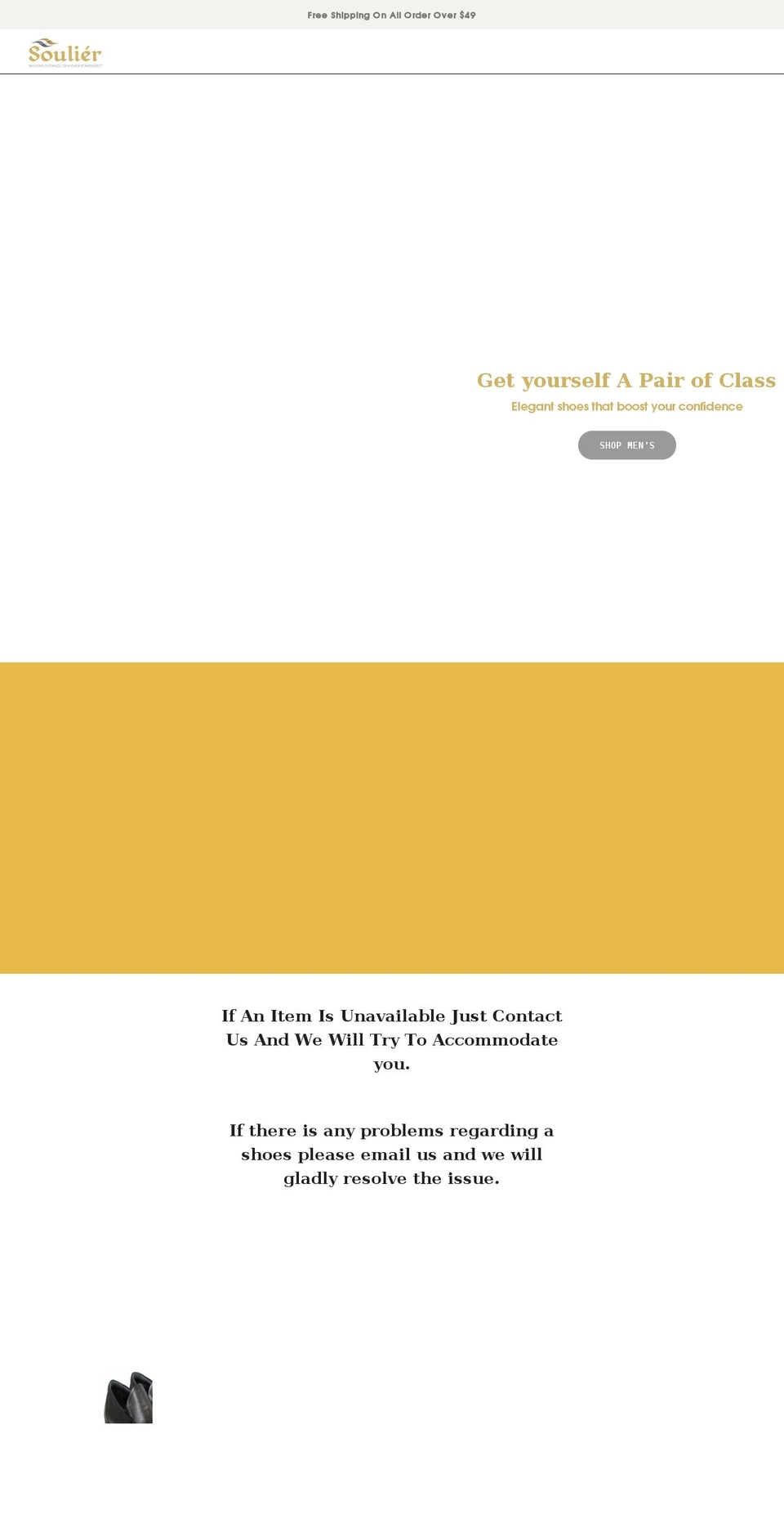 soulierfootwear.com — Shopify storefront screenshot