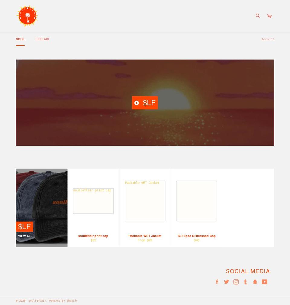 soulleflair.com shopify website screenshot