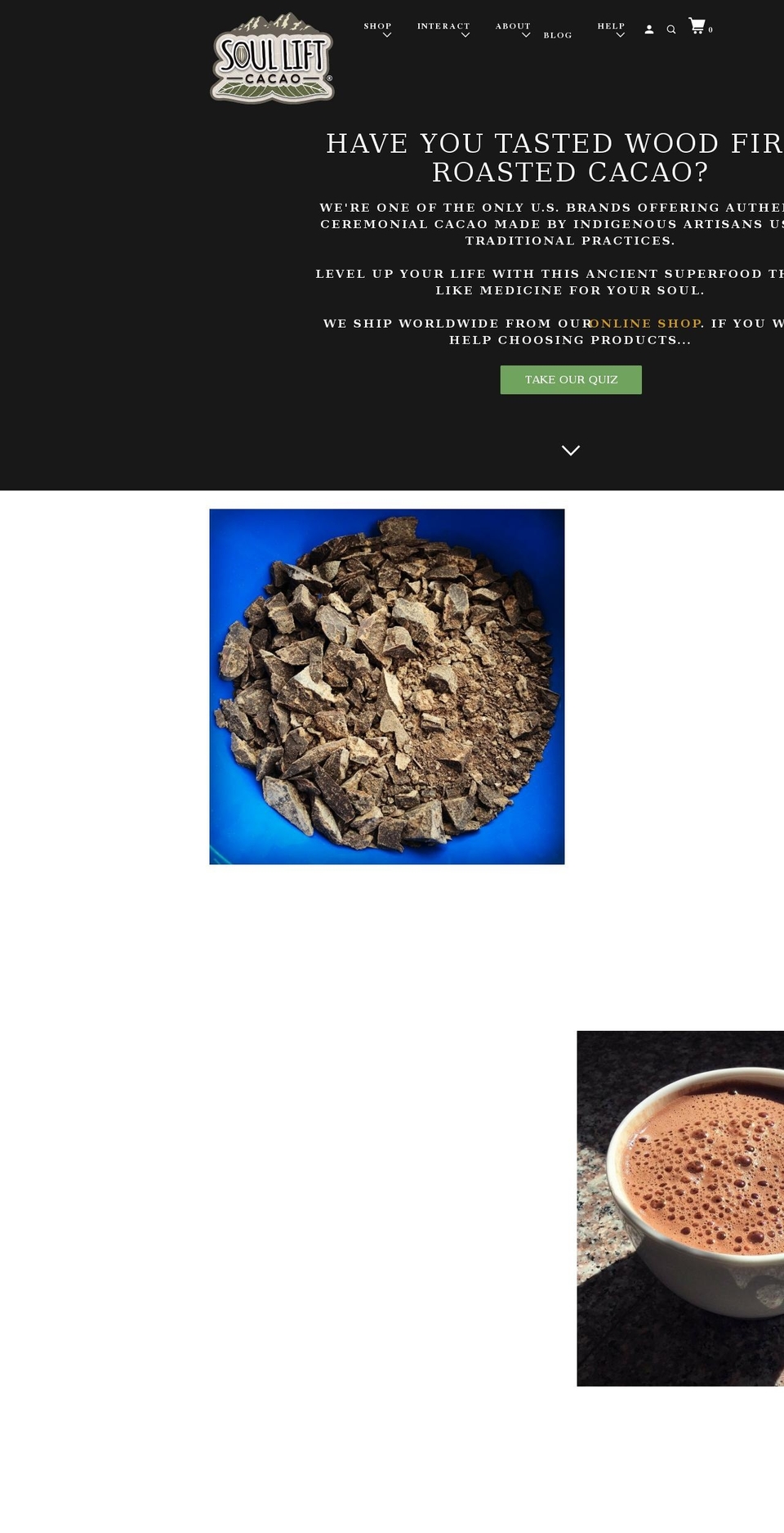 soulliftcacao.com shopify website screenshot