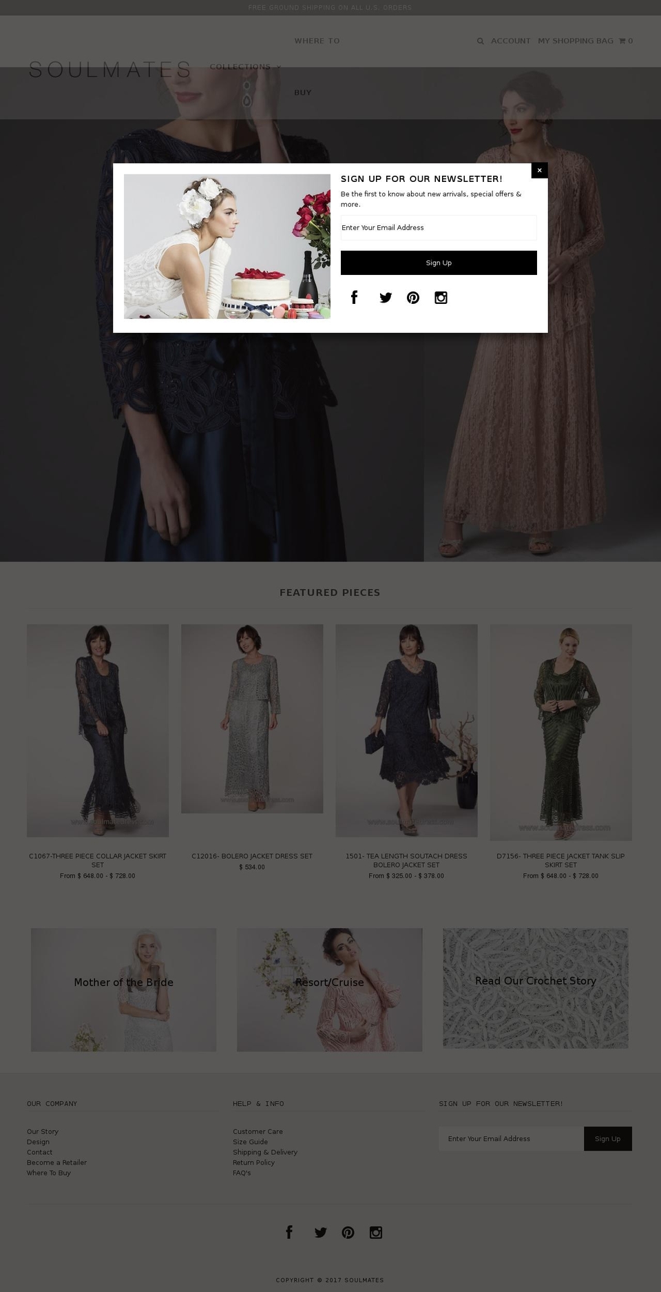 soulmatesdress.com shopify website screenshot
