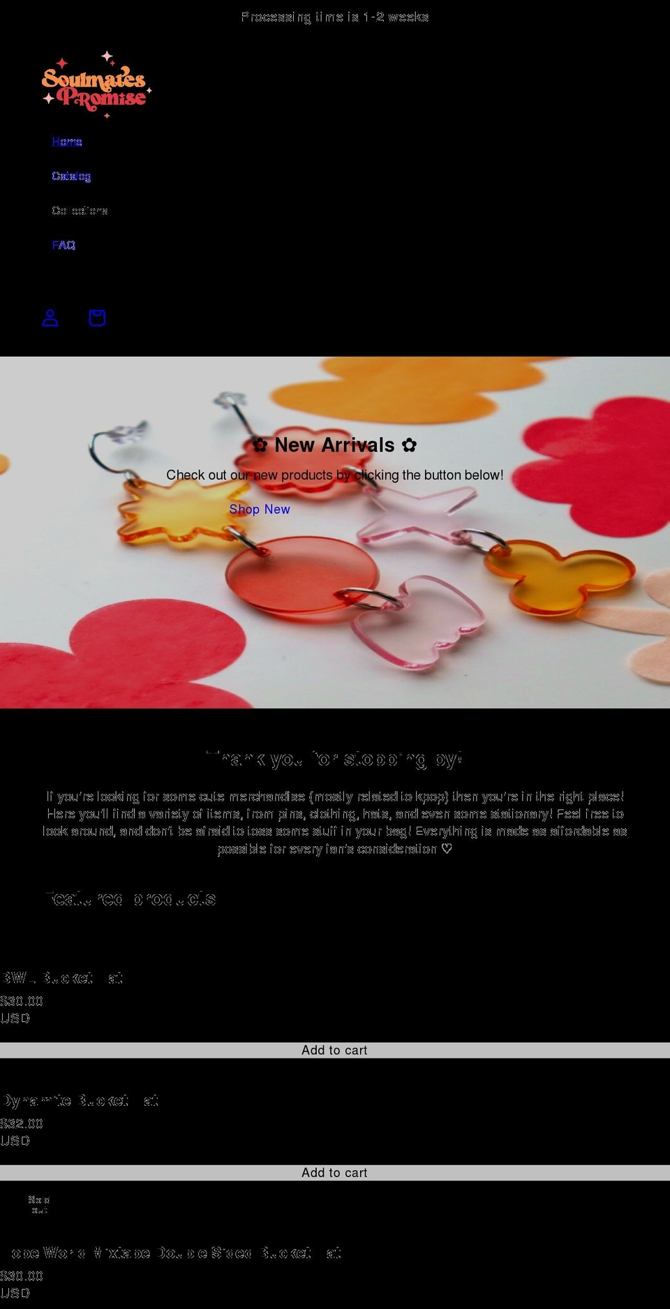 soulmatespromise.com shopify website screenshot