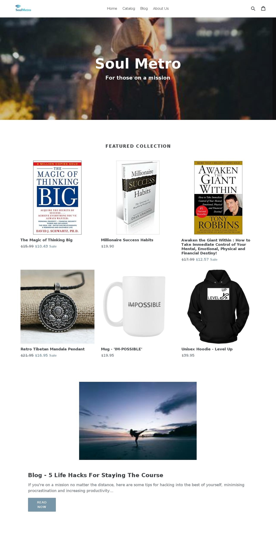 soulmetro.com — Shopify storefront screenshot