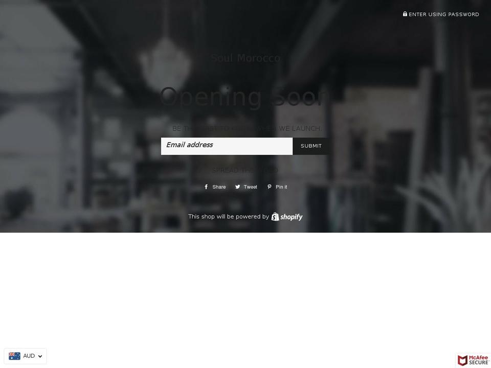 soulmorocco.com.au shopify website screenshot
