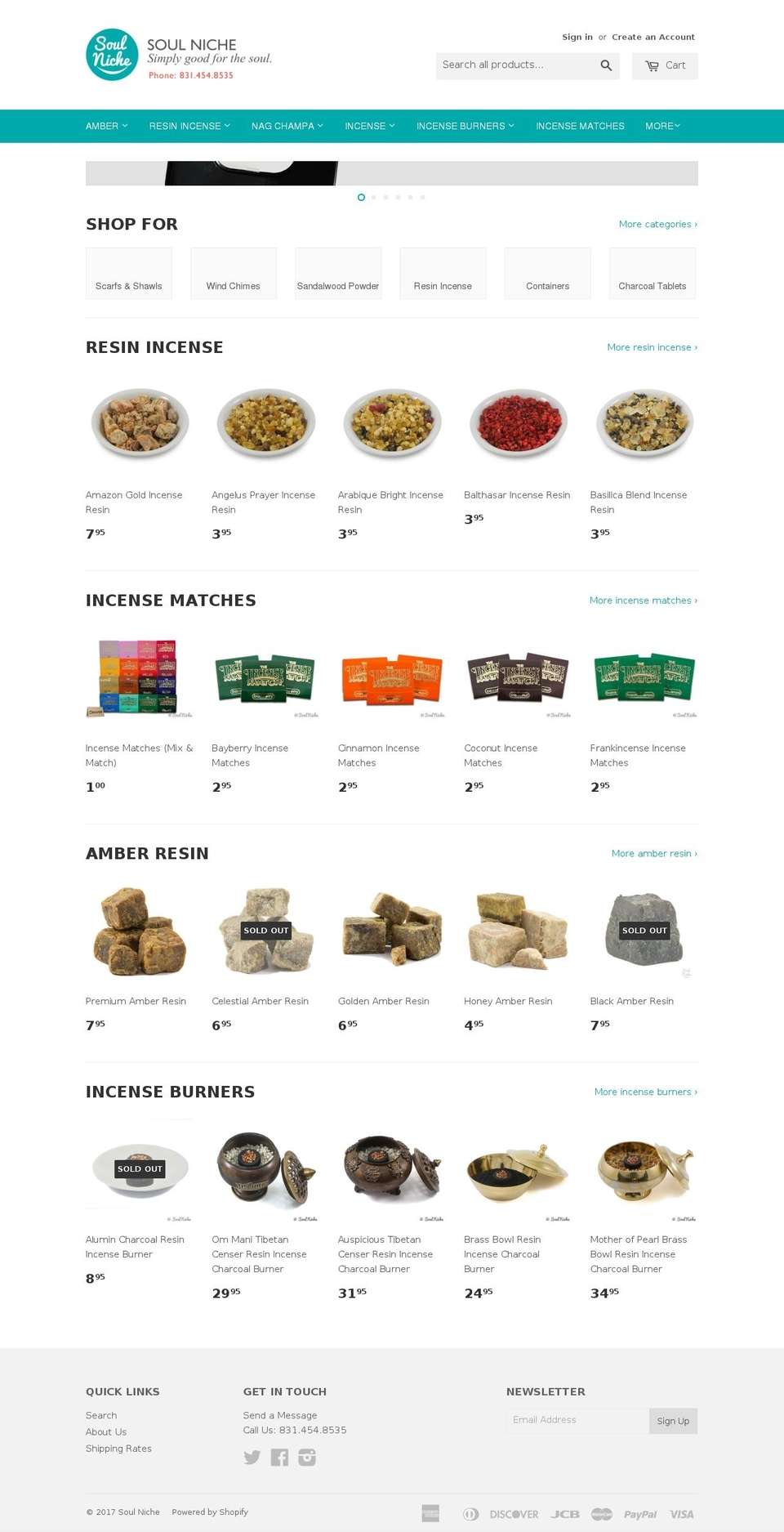 soulniche.com shopify website screenshot