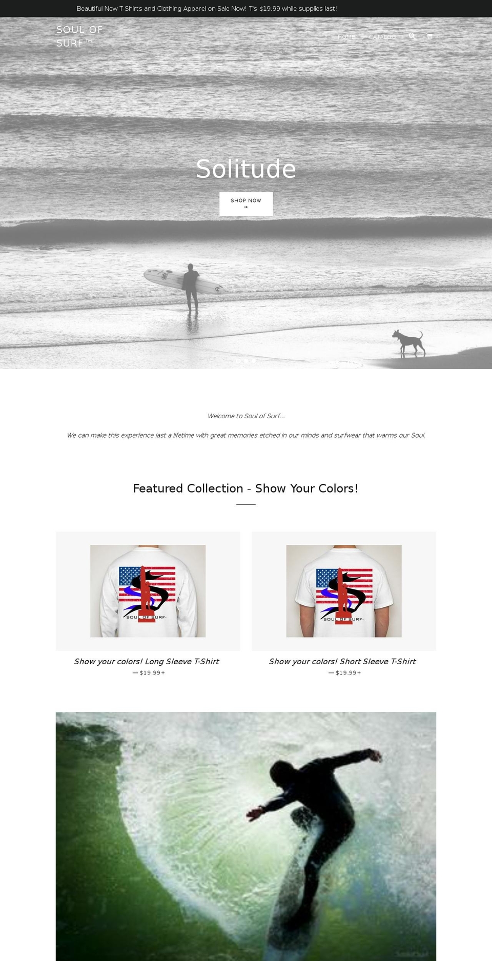soulof.surf shopify website screenshot