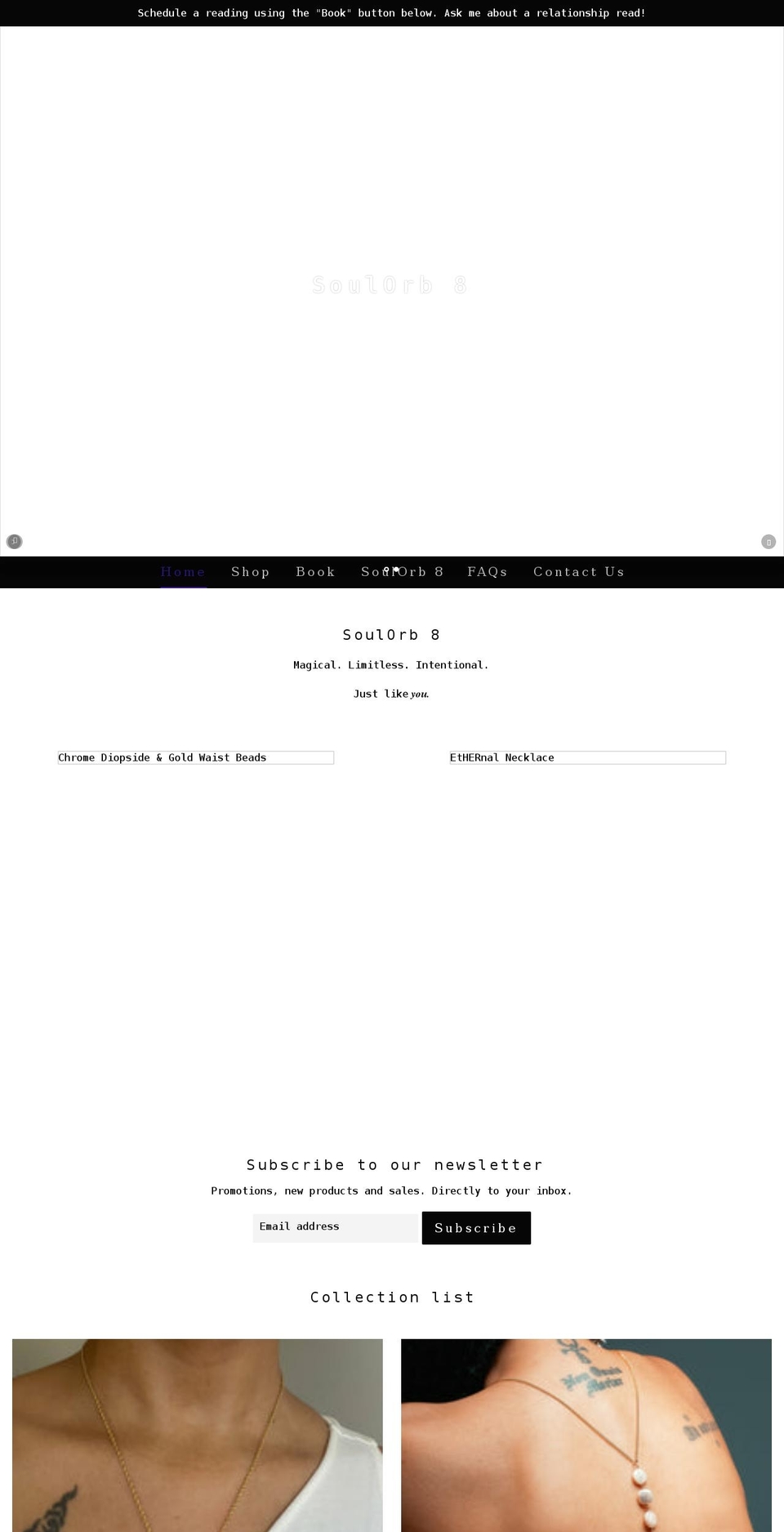 soulorb.com shopify website screenshot