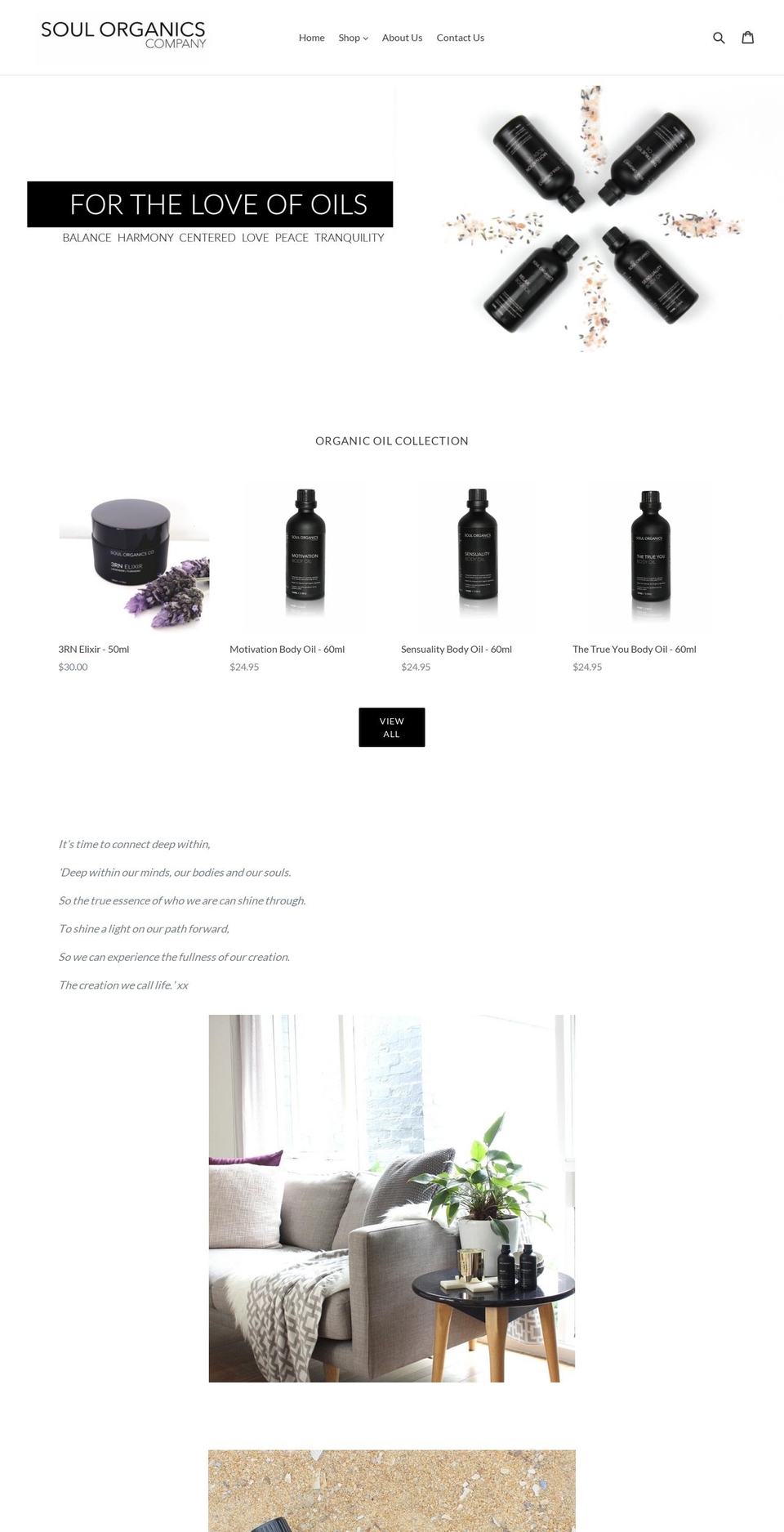 soulorganicsco.com.au shopify website screenshot