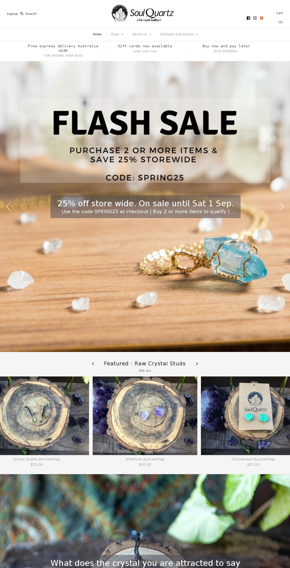 soulquartz.com.au shopify website screenshot