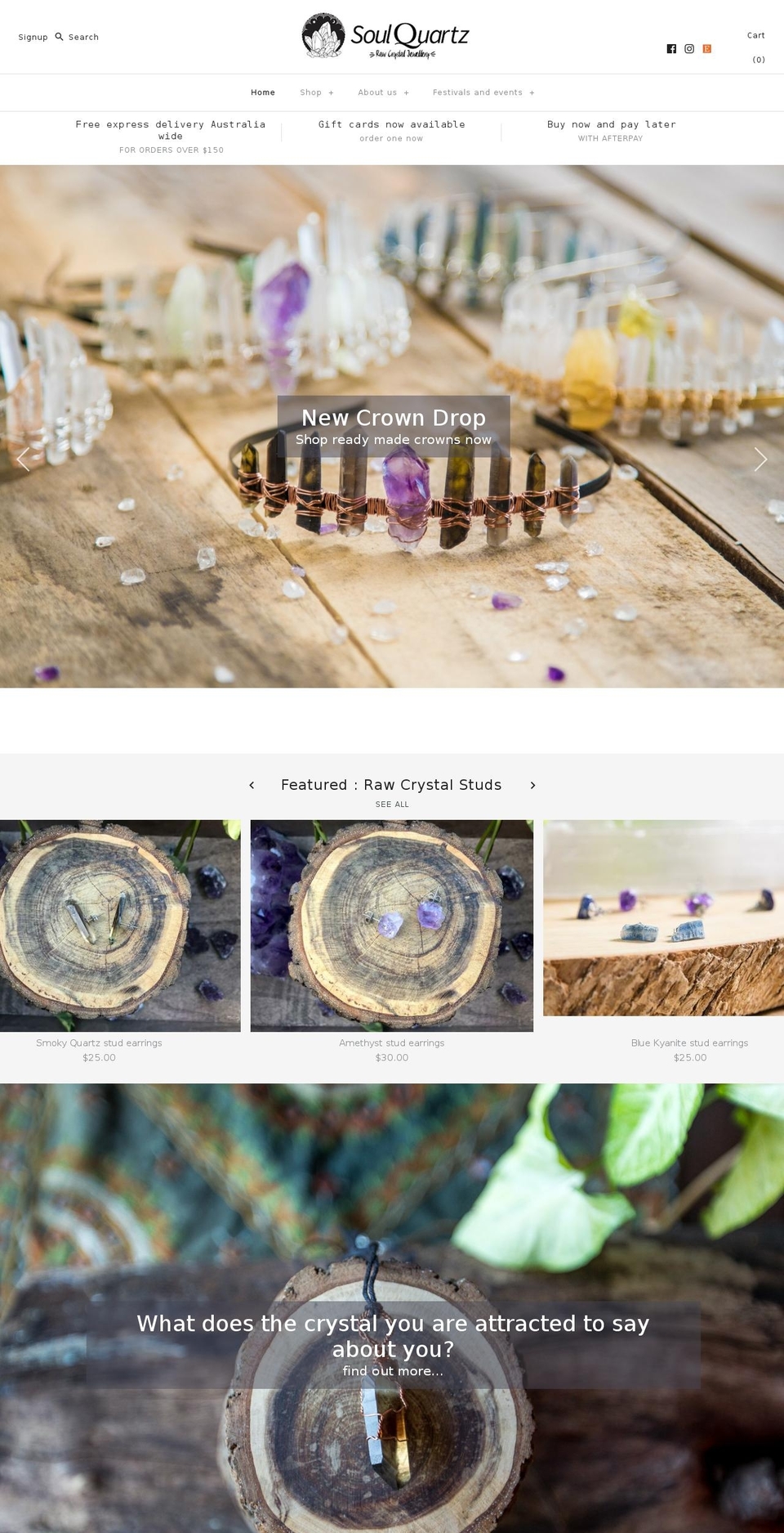 soulquartz.com — Shopify storefront screenshot