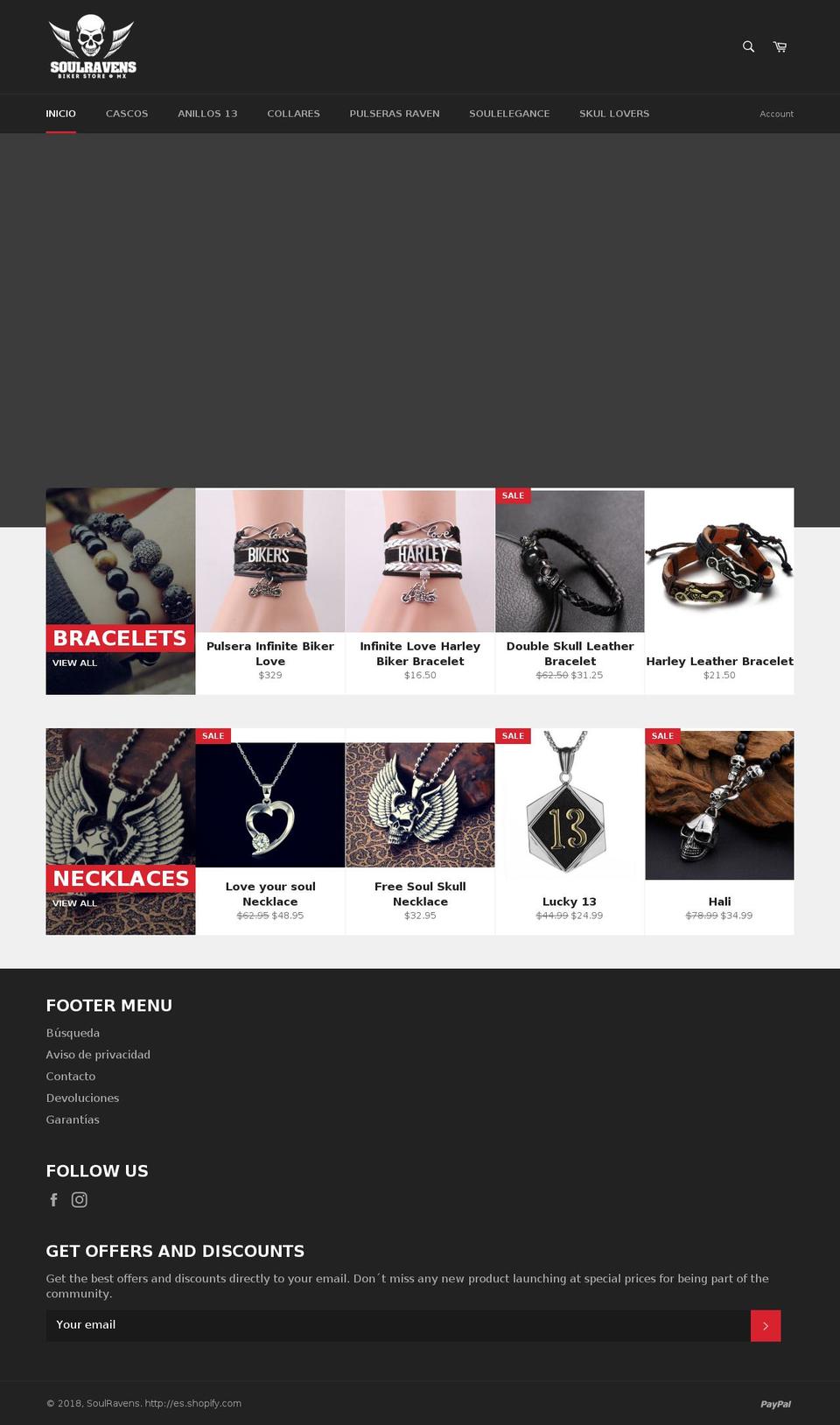 soulravens.com shopify website screenshot