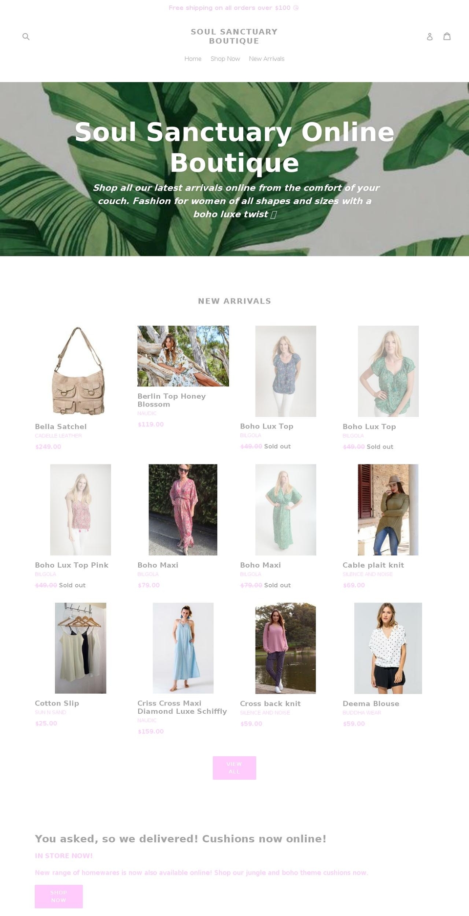 soulsanctuary.net.au shopify website screenshot