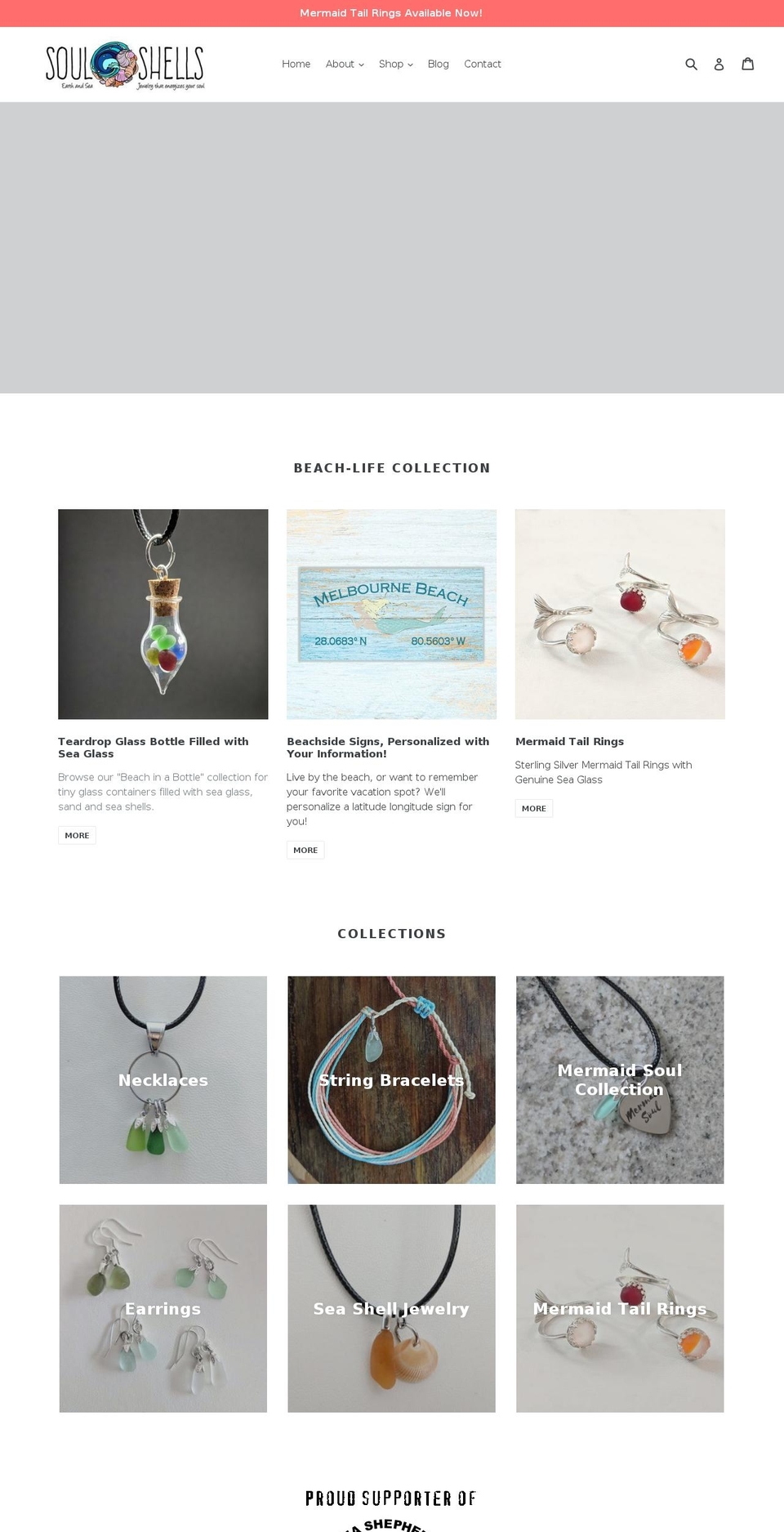 soulshells.com — Shopify storefront screenshot