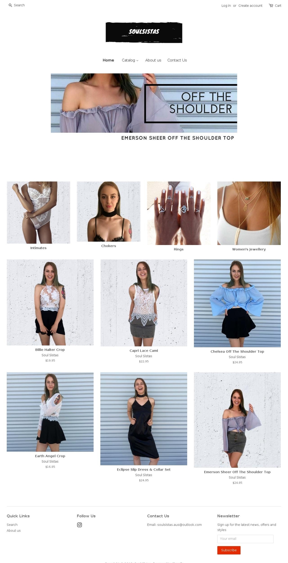 soulsistas.com.au shopify website screenshot