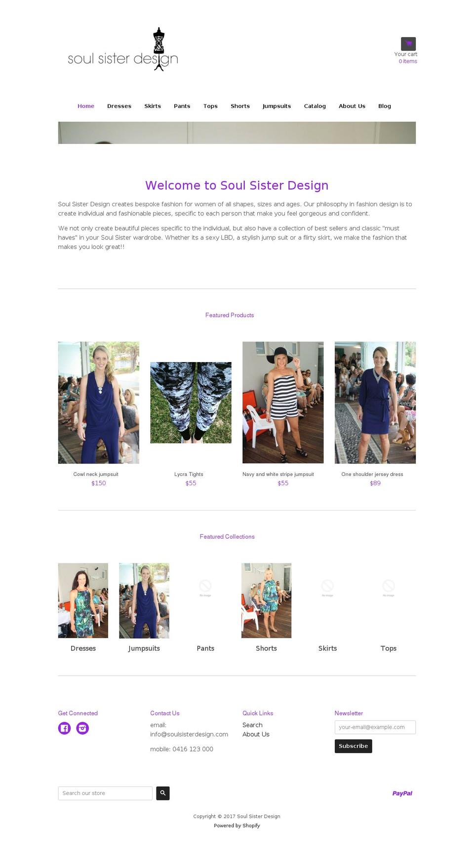 soulsisterdesign.com.au shopify website screenshot