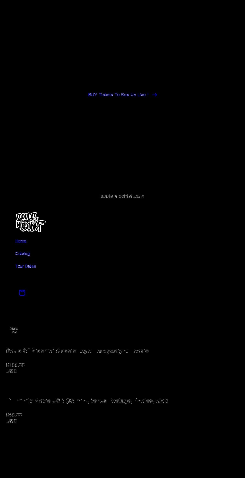soulsmischief.com shopify website screenshot