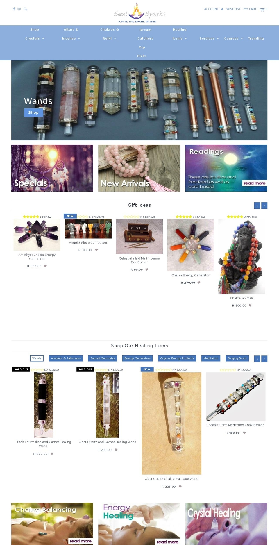 soulsparks.co.za shopify website screenshot