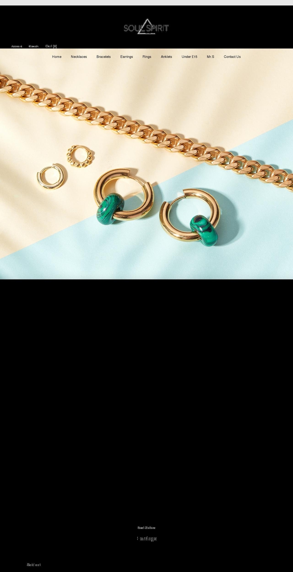 soulspiritjewellery.com shopify website screenshot