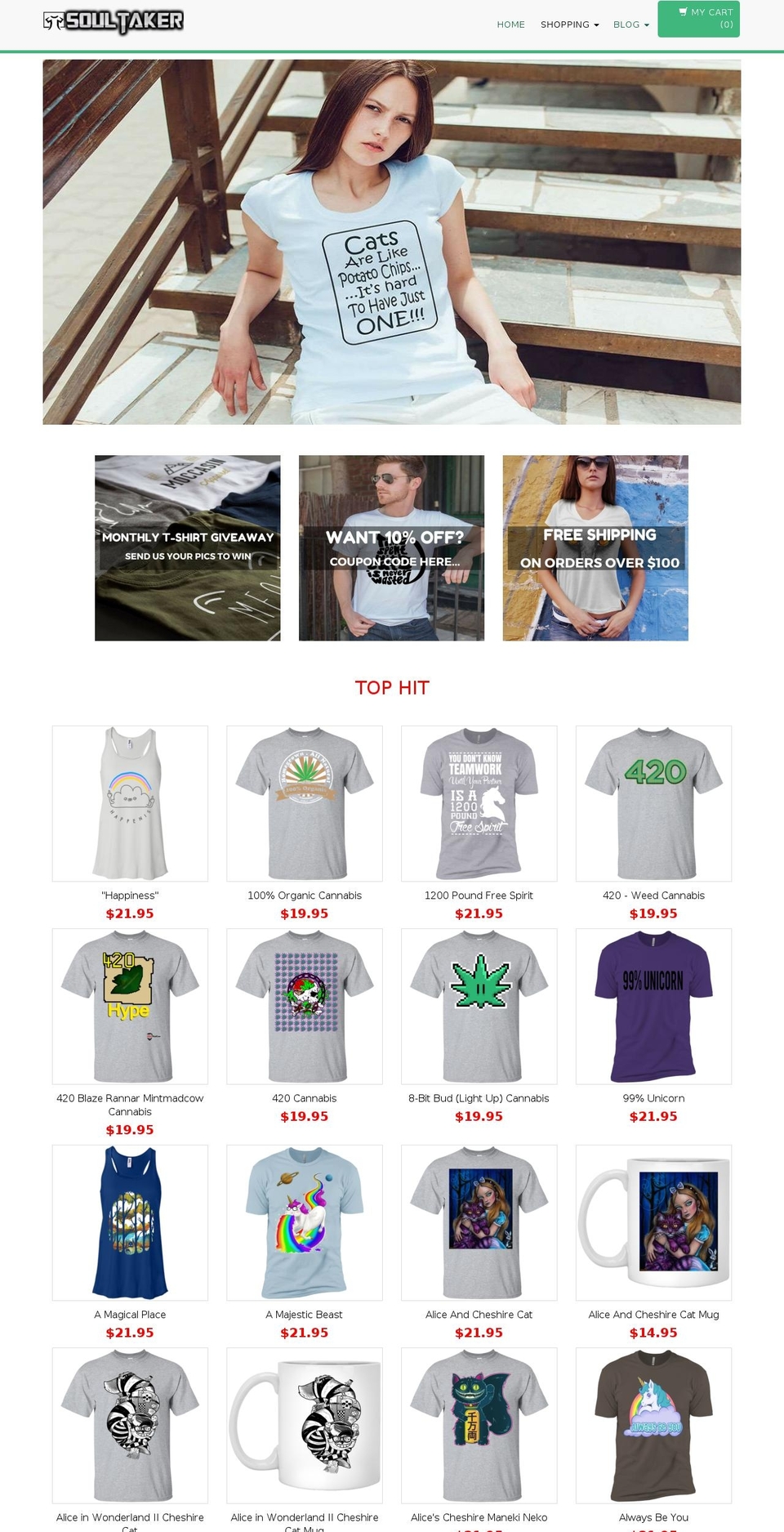 soultaker.net shopify website screenshot