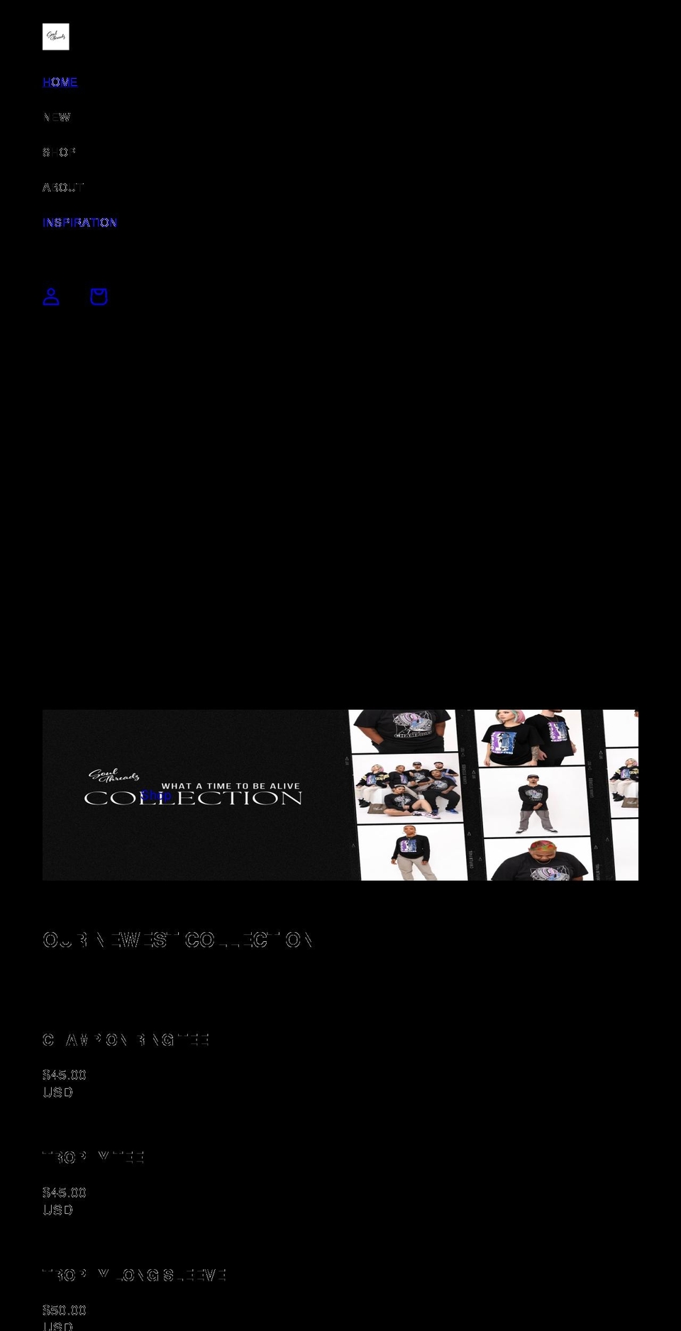soulthreadzla.com shopify website screenshot