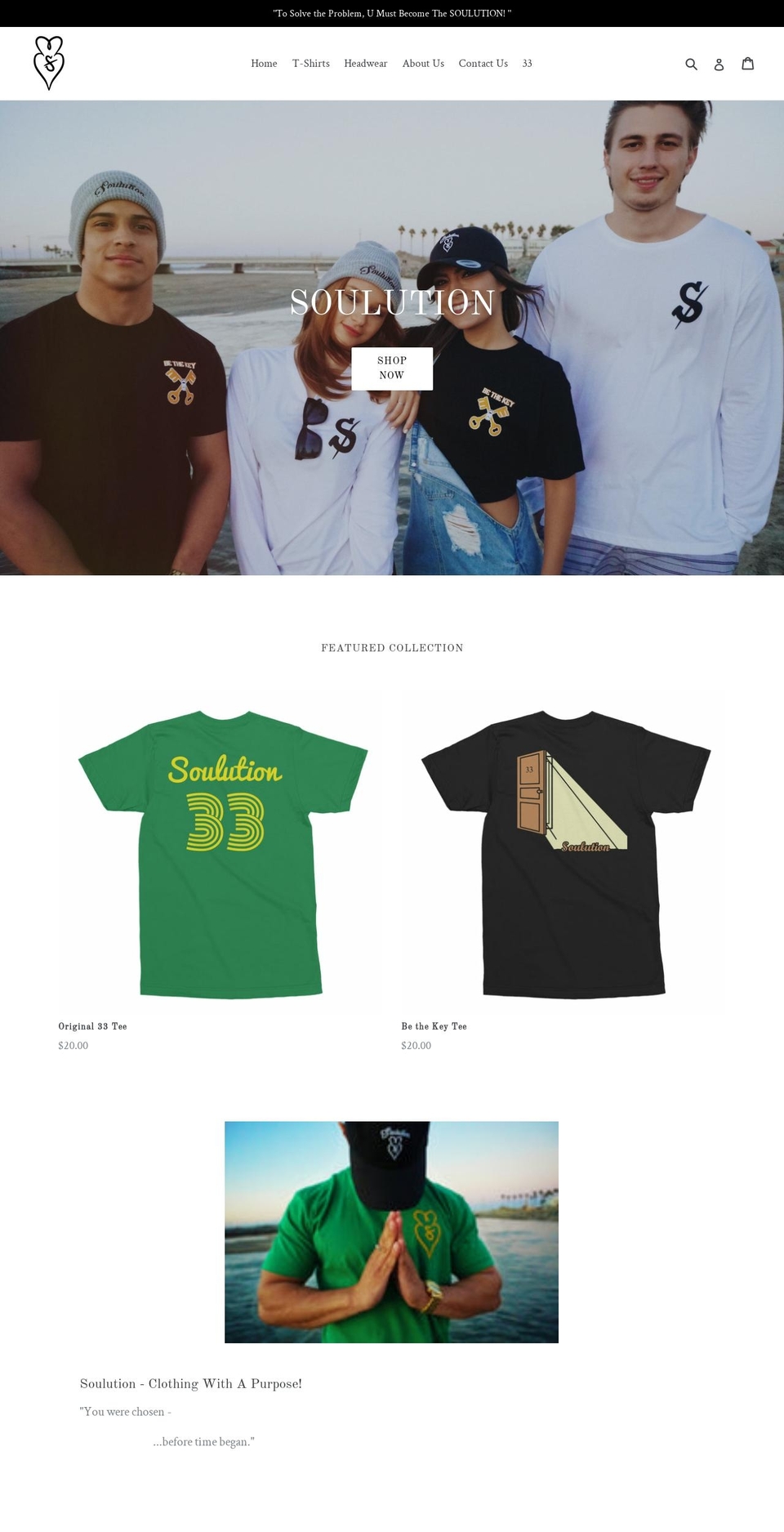 soulutionclothing.com — Shopify storefront screenshot