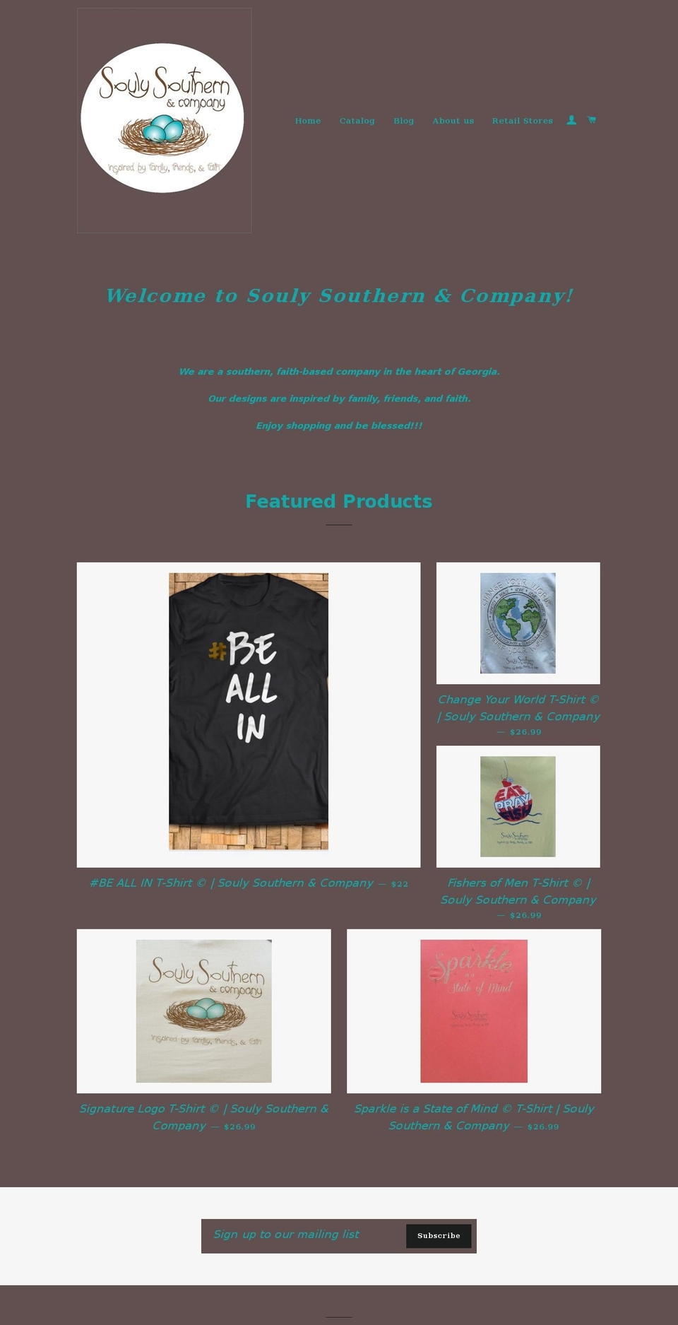 soulysouthern.com shopify website screenshot