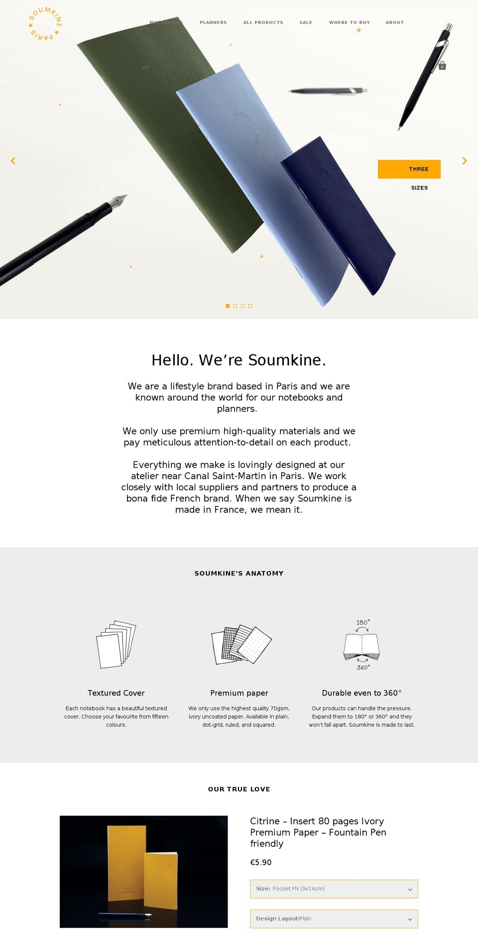 soumkine.com shopify website screenshot