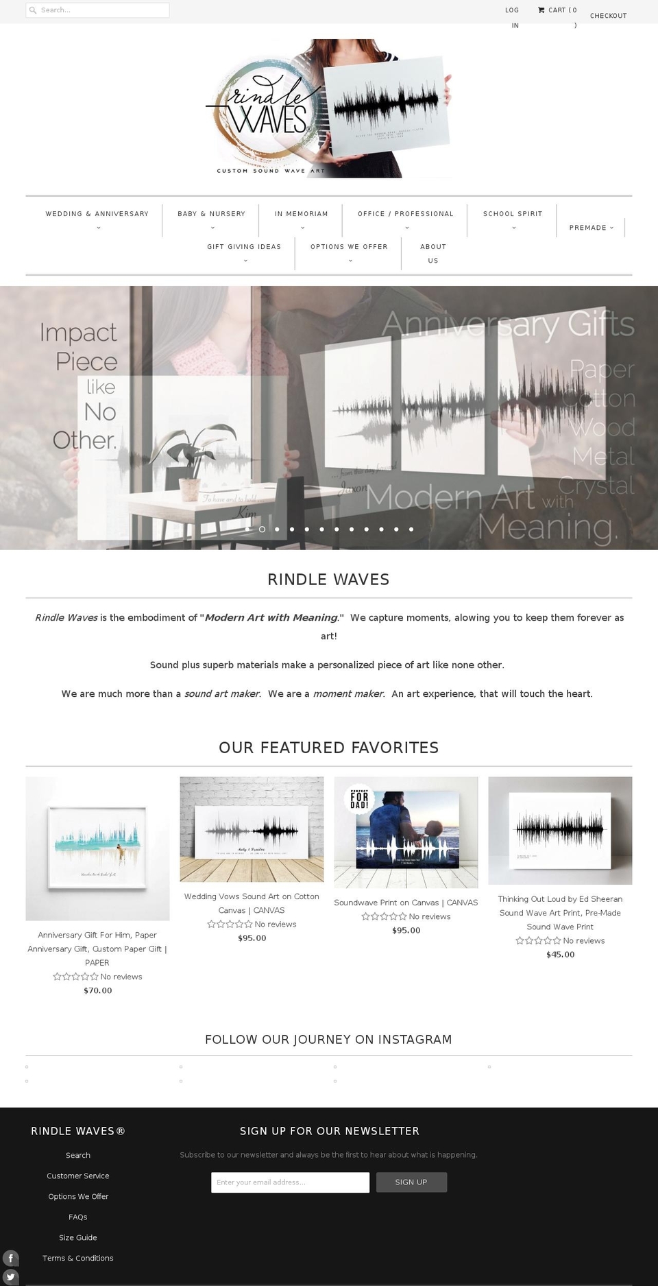 soundartbybrooke.com — Shopify storefront screenshot