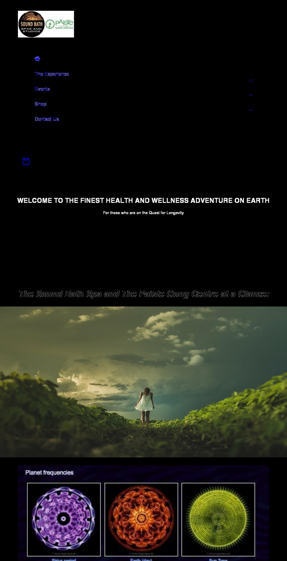 soundbathspa.com shopify website screenshot