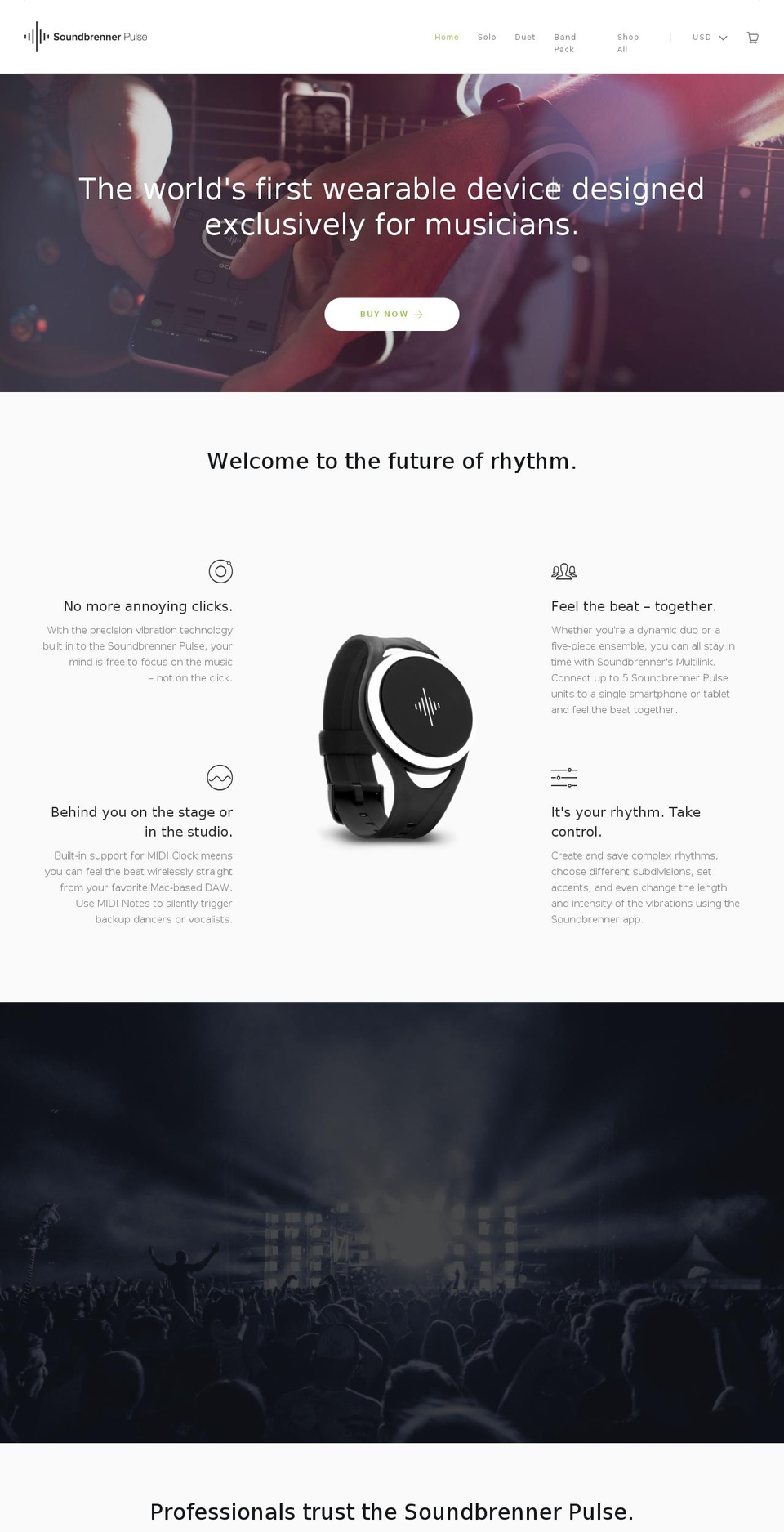 soundbrenner.myshopify.com shopify website screenshot