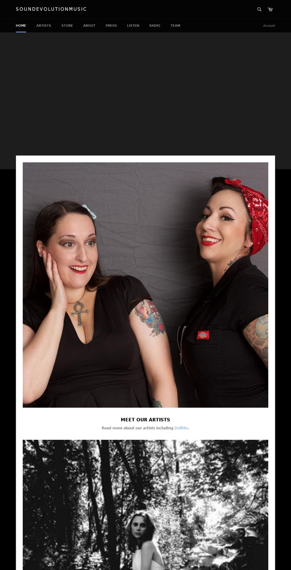 soundevolutionmusic.com shopify website screenshot