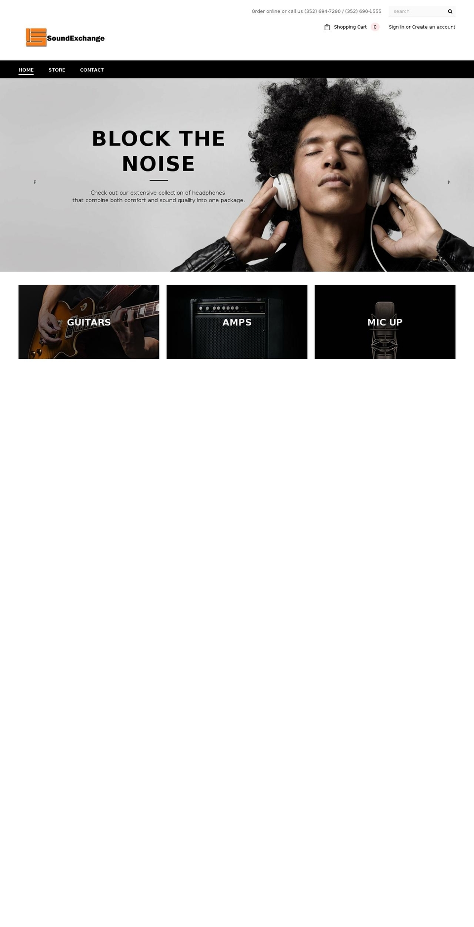 soundexchangeusa.com — Shopify storefront screenshot