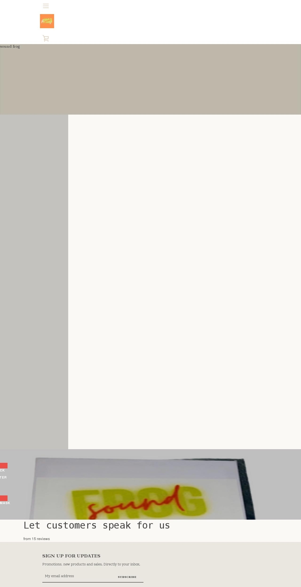 soundfrogme.com shopify website screenshot