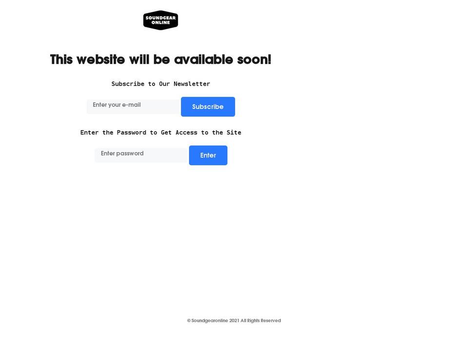 soundgearonline.com shopify website screenshot