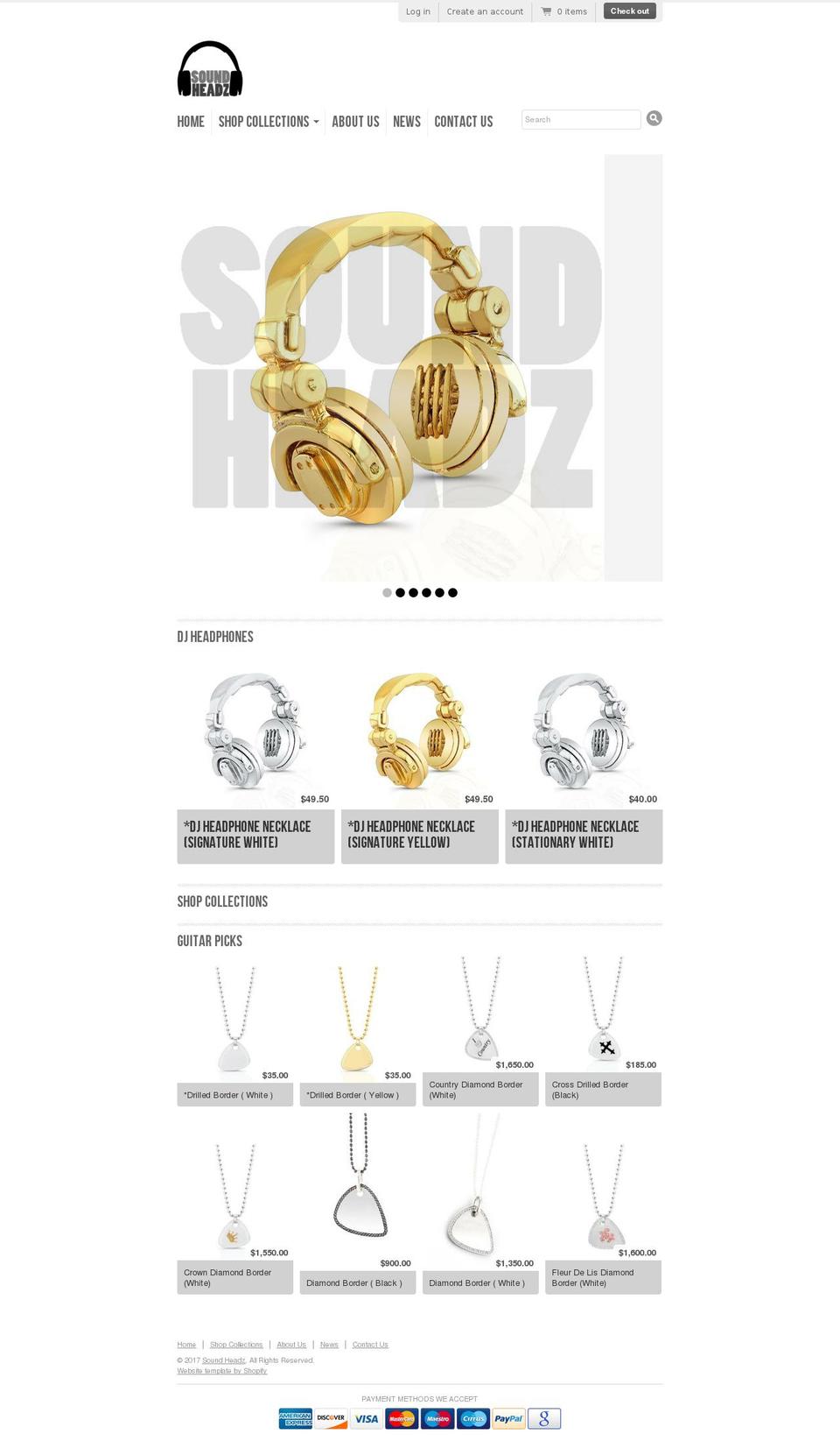 soundheadz.com shopify website screenshot