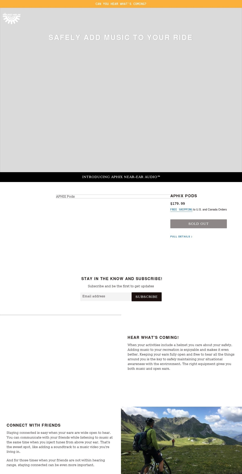 soundhelmaudio.com shopify website screenshot