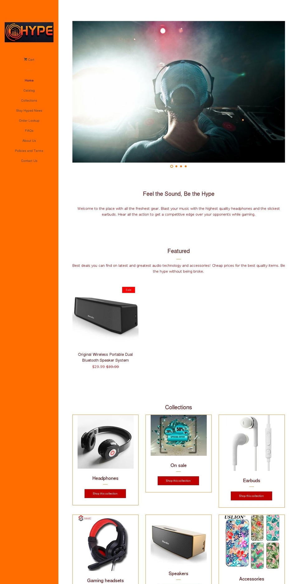 soundhype.net shopify website screenshot