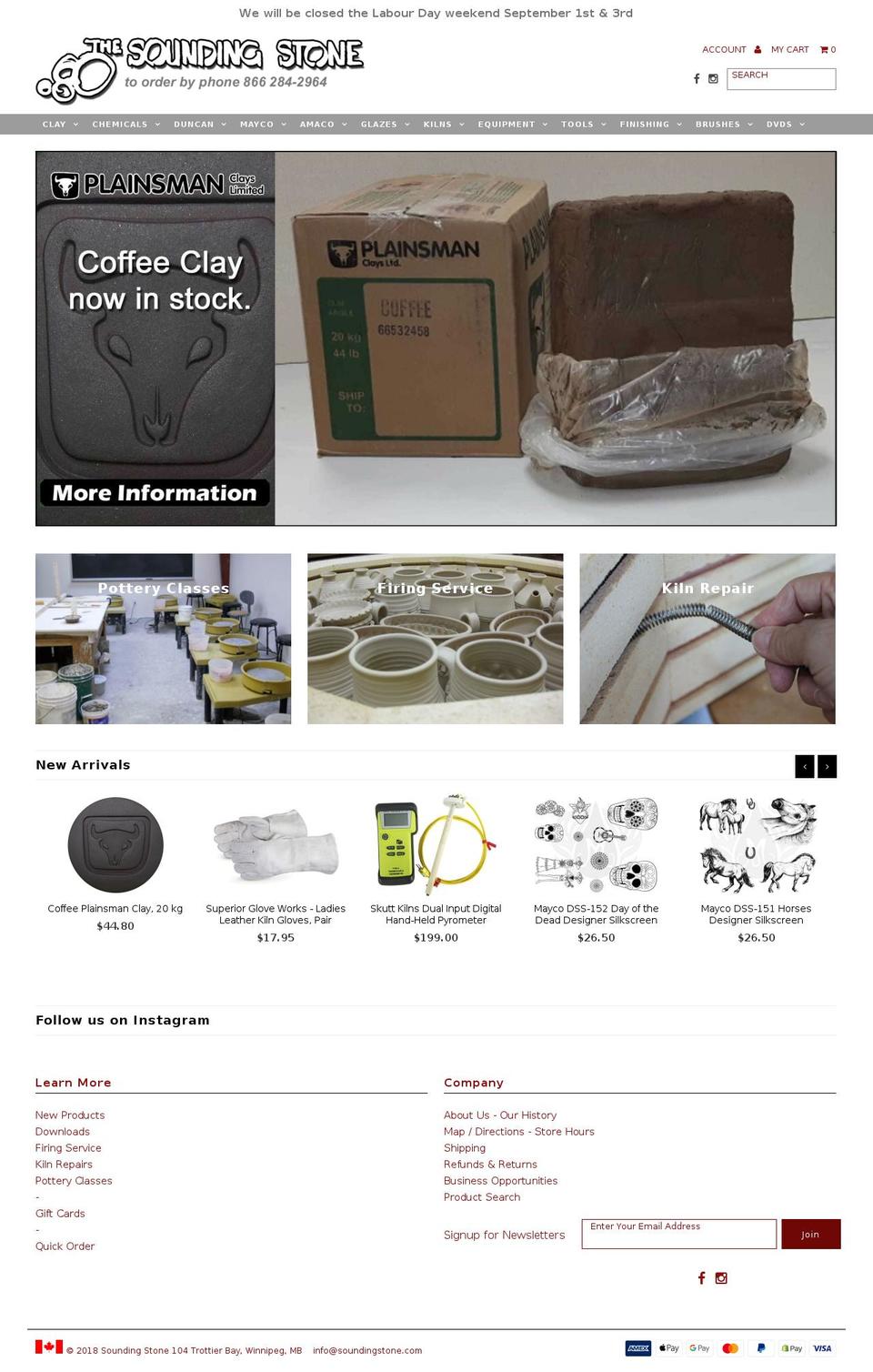 soundingstone.ca shopify website screenshot