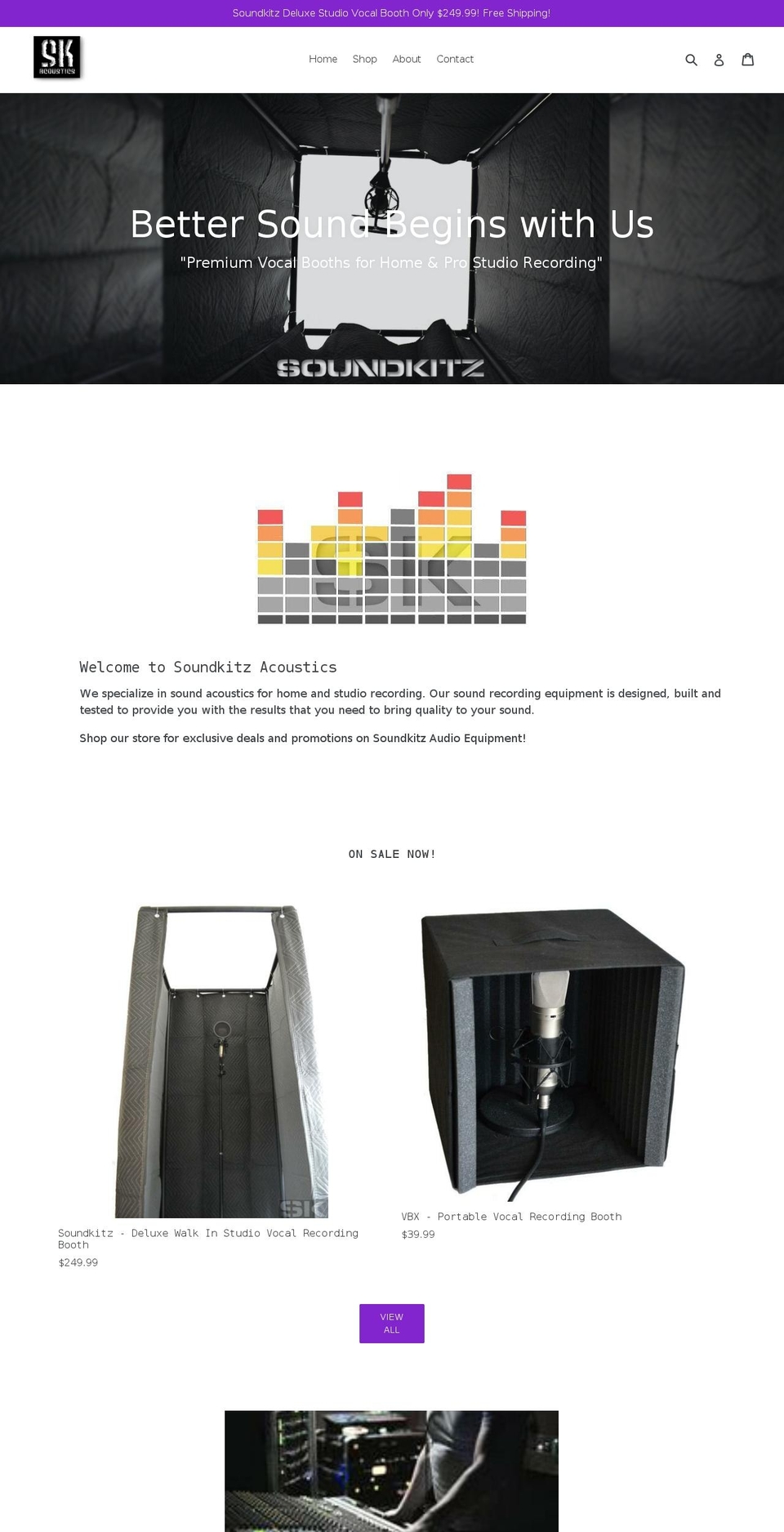 soundkitz.com shopify website screenshot