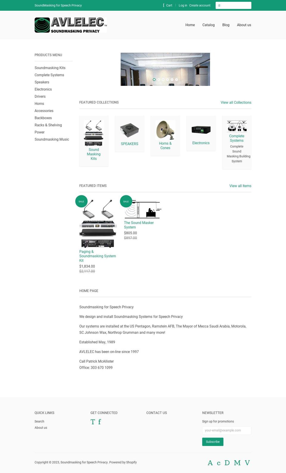 soundmasking.myshopify.com shopify website screenshot