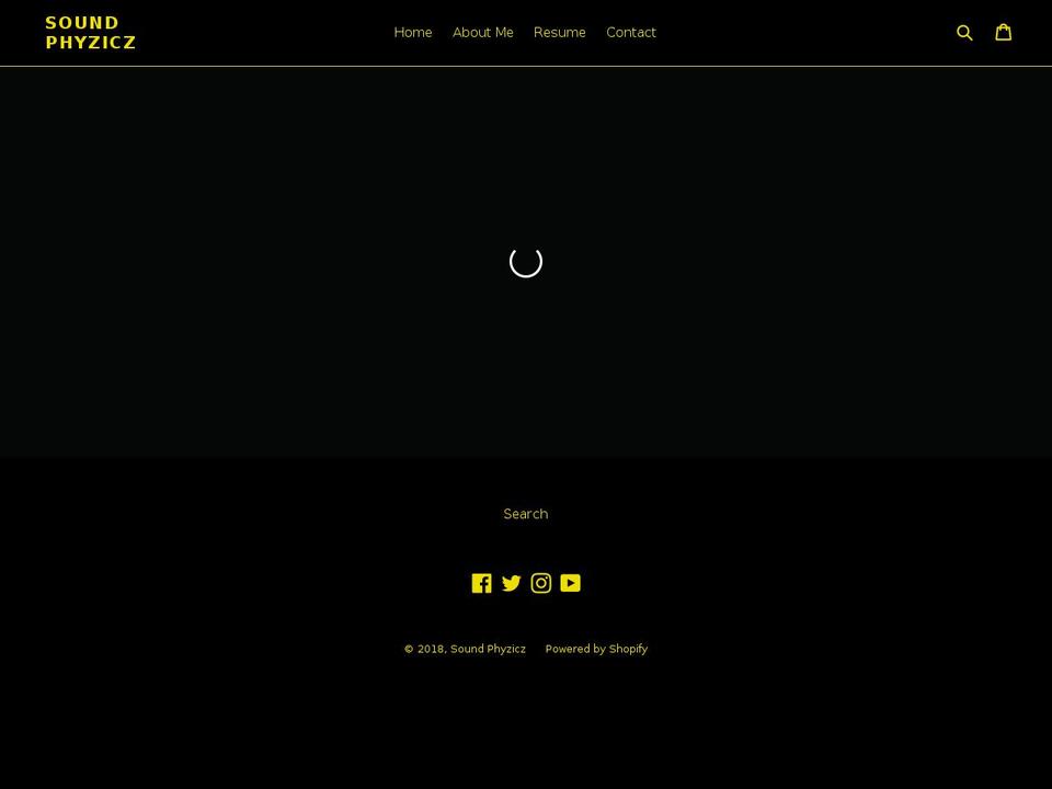 soundphyzicz.com — Shopify storefront screenshot