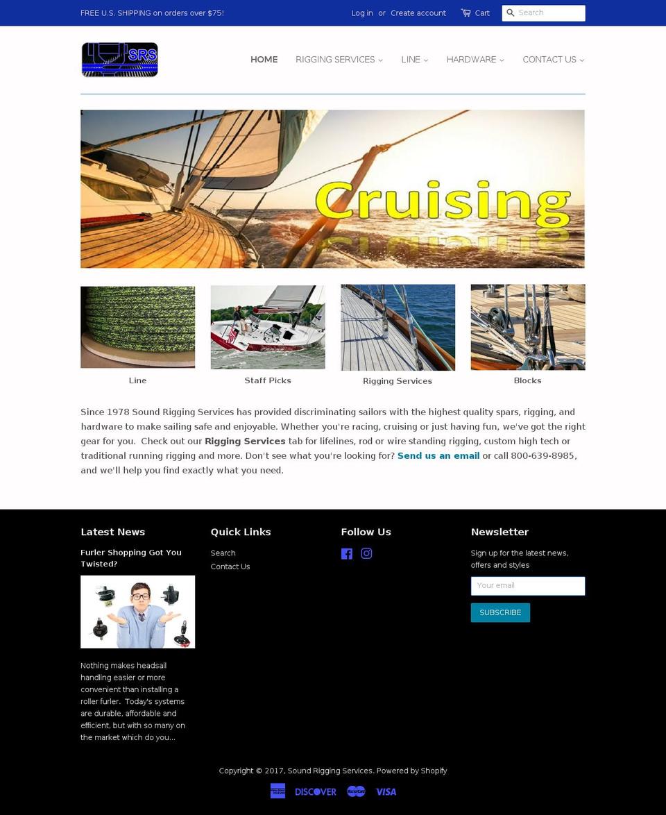 soundrigging.com shopify website screenshot